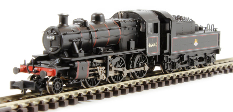 372-626SF - Graham Farish - N - LMS Ivatt 2MT - 46474 - BR Black Sound Fitted