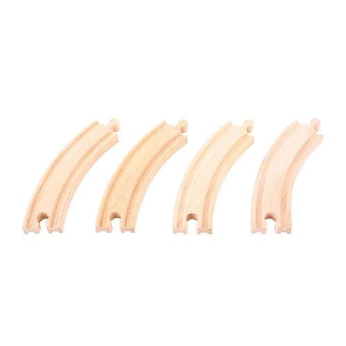 Bigjigs R/BJW/LC4 Long Curves (170mm) - 4 Pieces