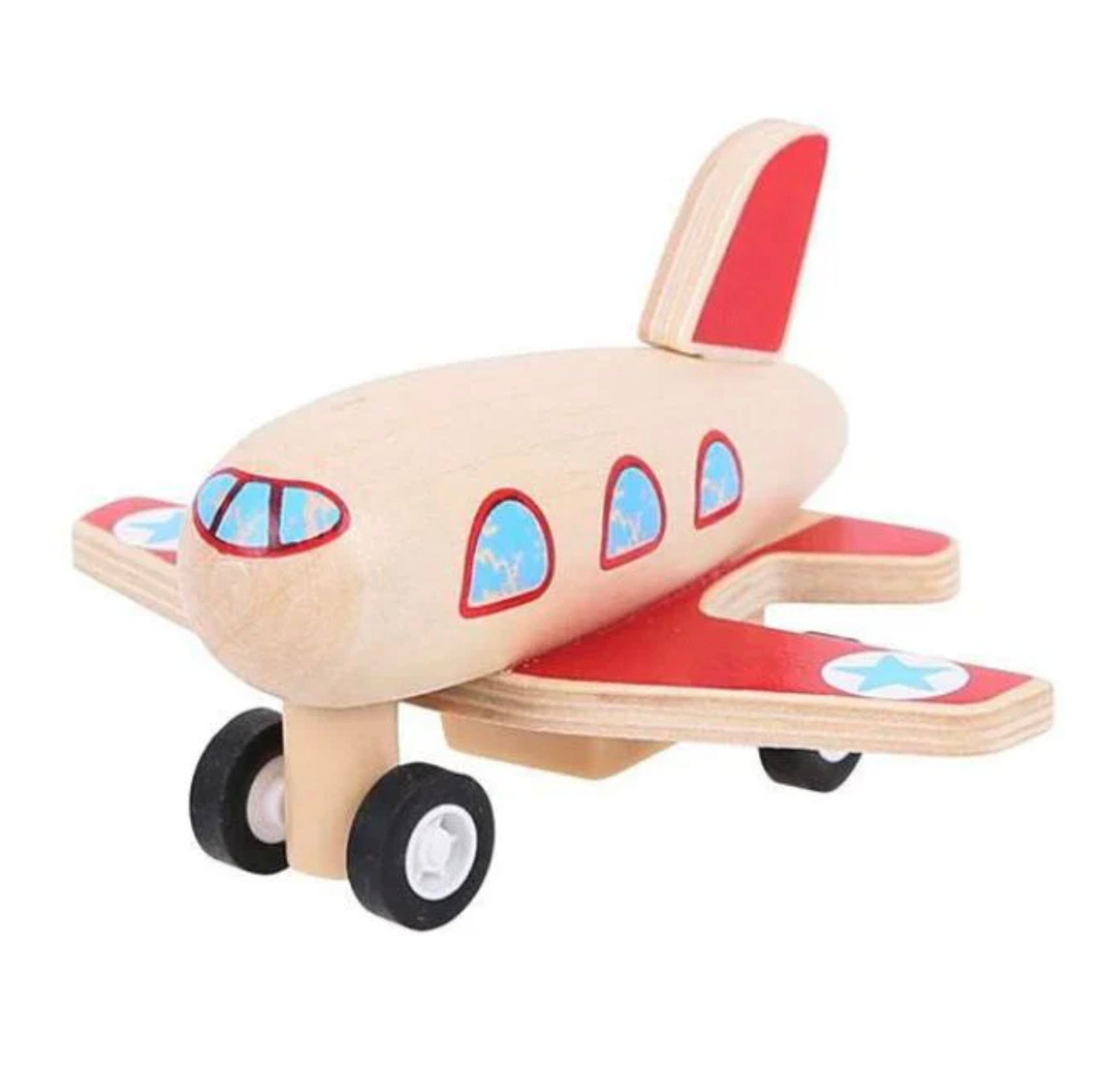 Bigjigs - Pull Back Wooden Plane