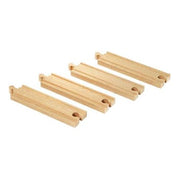 Bigjigs  R/BJW/MS4  Medium Straights (140mm) - 4 Pieces