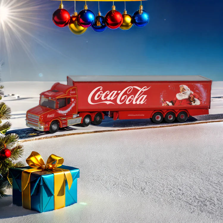 NTCAB007CC - Oxford Diecast - Scania T Cab Box Trailer Coca Cola Xmas