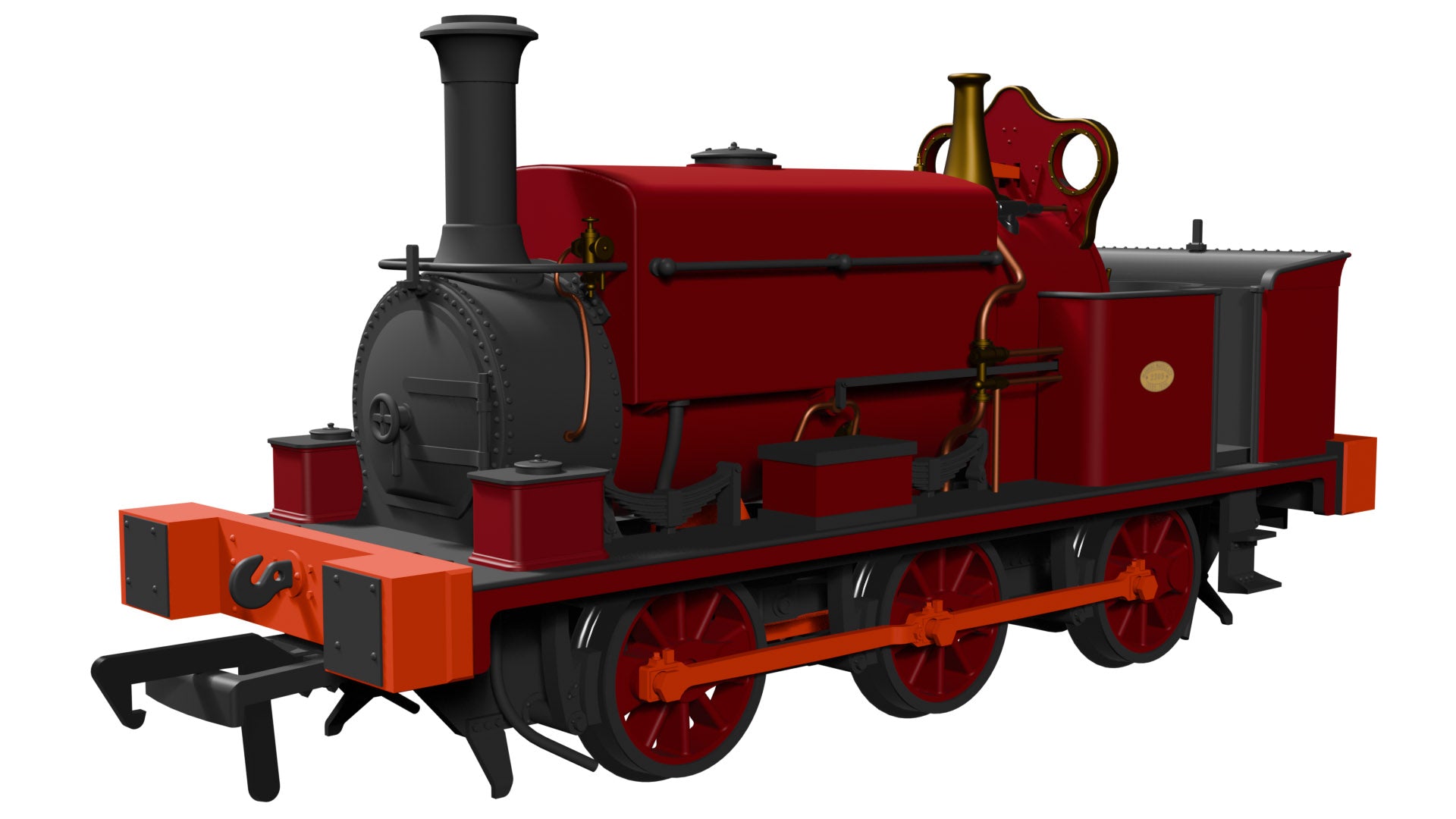960008 - RAPIDO - Manning Wardle L Class - Plain Red - DCC Ready
