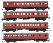 E86023 EFE Rail LBSCR 54ft Isle of Wight 4-Coach Pack BR Crimson No. 488