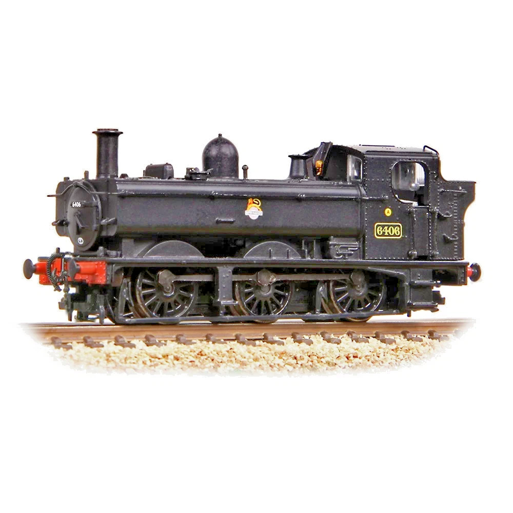 371-968B - Graham Farish - N - GWR 64XX Pannier Tank 6406 BR Black (Early Emblem)