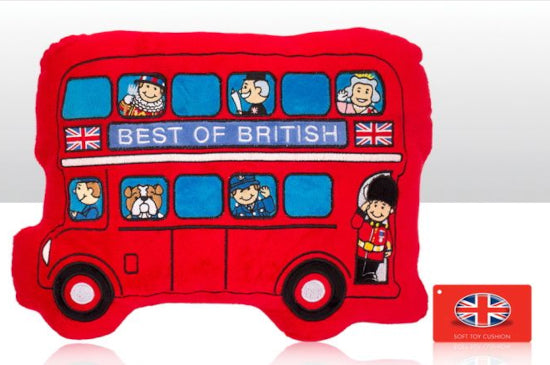 The Famous British Bus Shaped Cushion