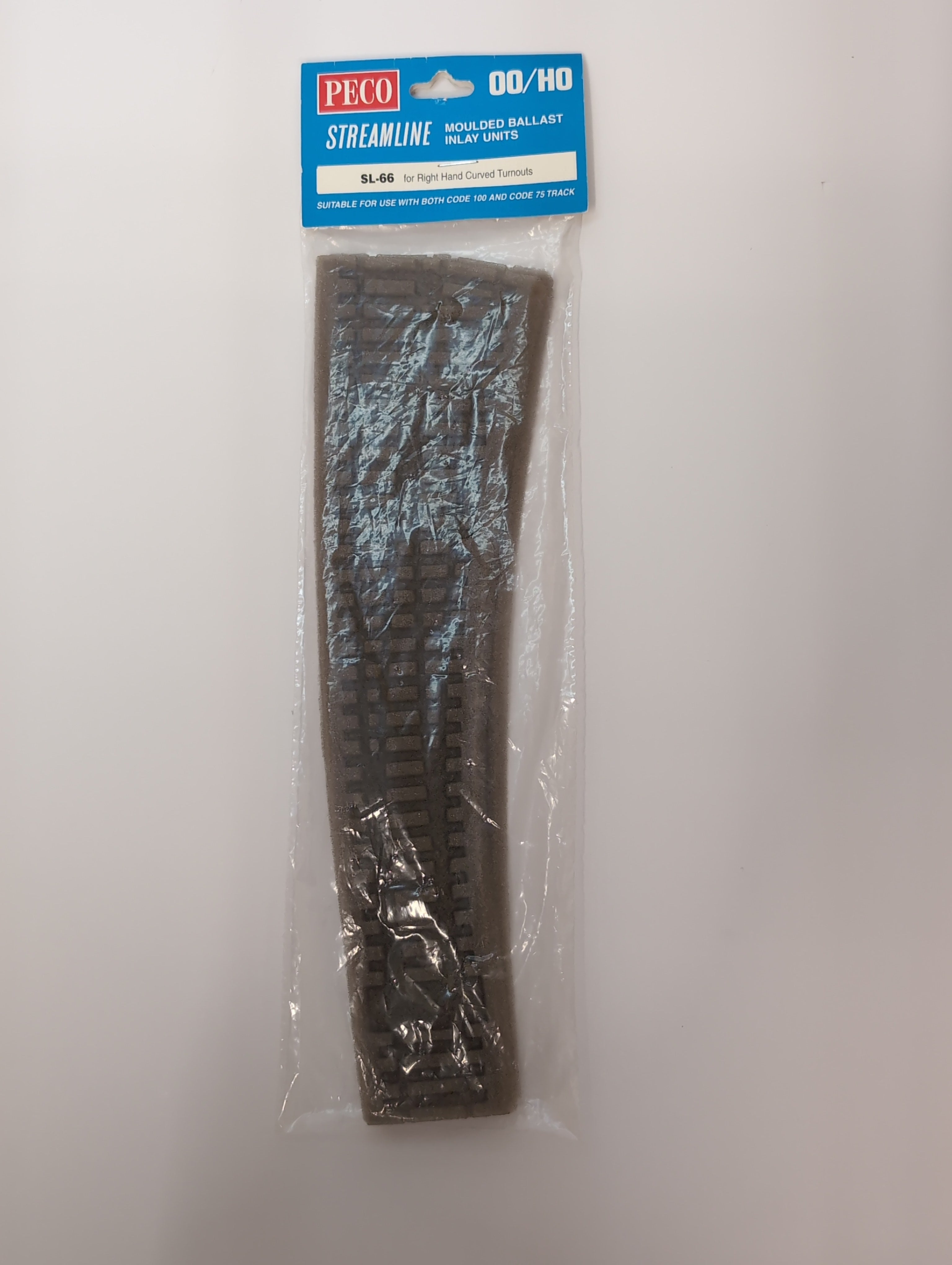 SL-66 - PECO Streamline - OO/HO - Ballast Inlays for Right Hand Curved Turnouts (2)