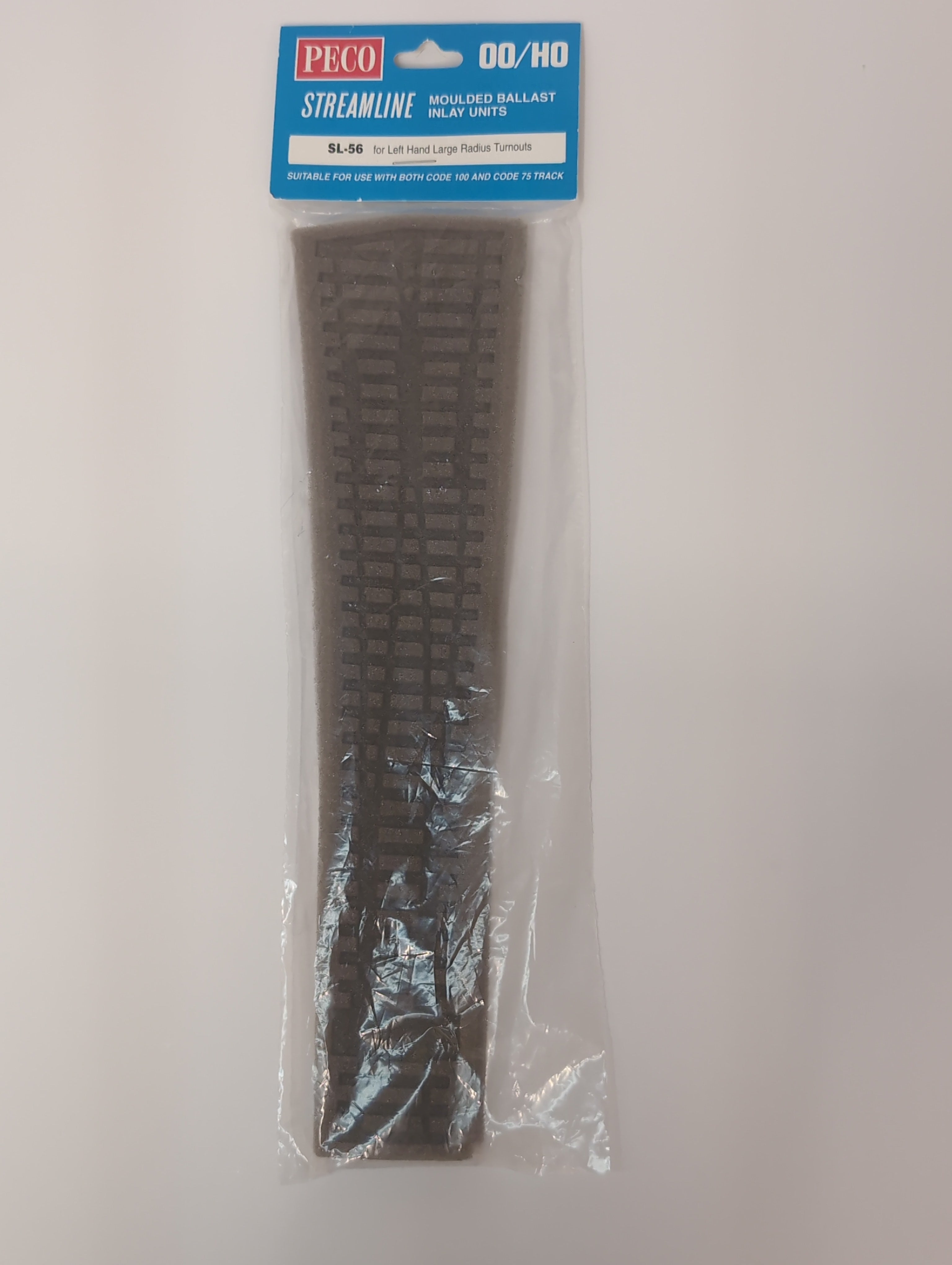 SL56 - PECO Streamline - OO/HO - Ballast Inlay for Left Hand Larger Radius Turnouts (2)